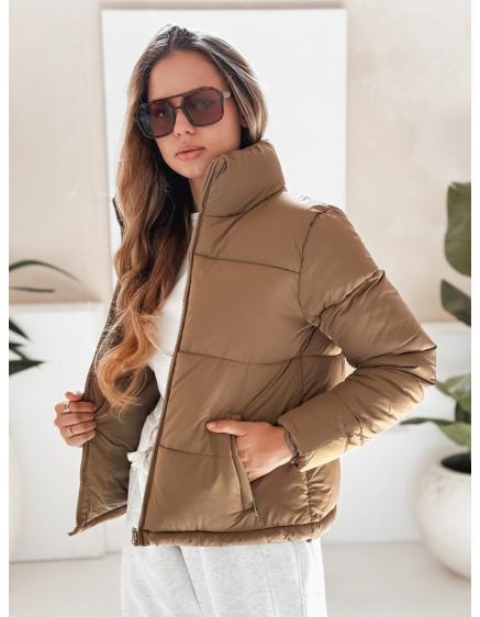 Dámska prešívaná zimná bunda LAROSE tmavo béžová