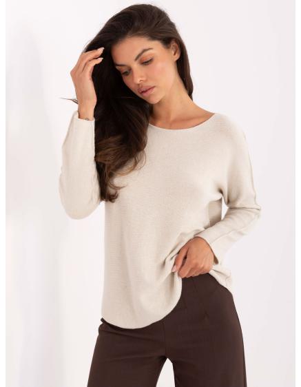 Pisztáciás oversized pulóver 3/4-es ujjakkal