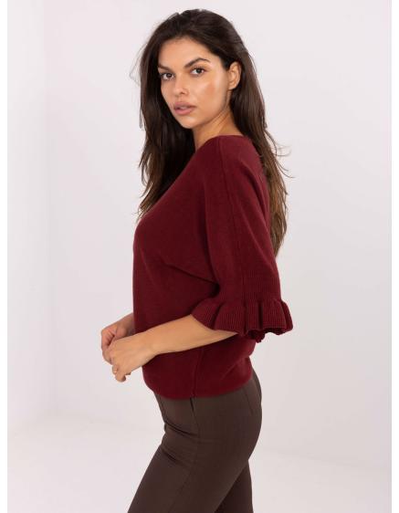 Világos sárga kétoldalas pulóver V nyakkivágással