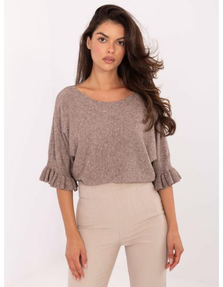 Černý netopýří svetr s krátkými rukávy