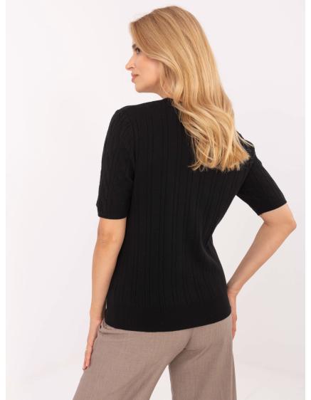 Arany színű, rövid ujjú oversized női pulóver