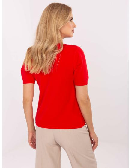 Tmavohnedý sveter s ozdobným reťazom