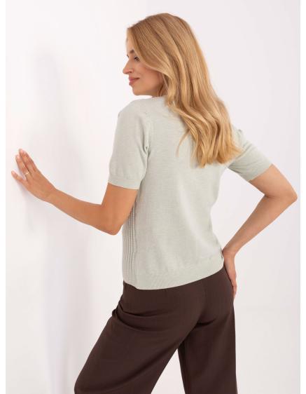 Fekete pulóver kerek nyakkivágással