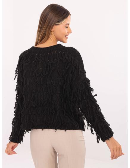 Ecru pulóver kerek nyakkivágással RUE PARIS