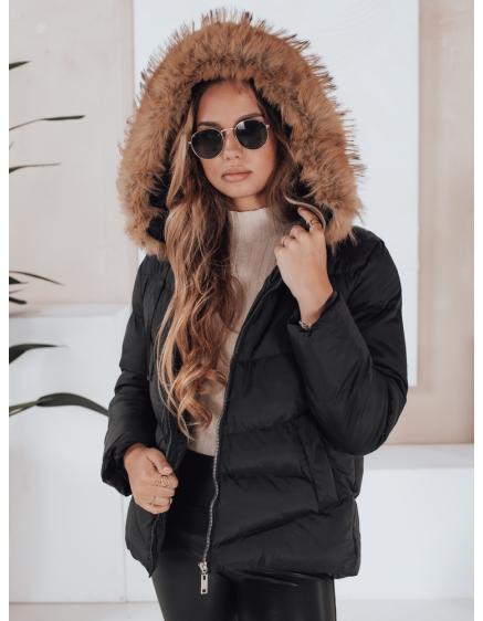 Dámska prešívaná bunda, čierna