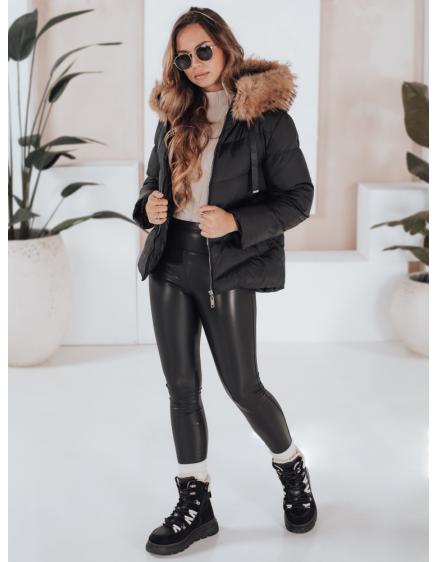 Dámska prešívaná bunda, čierna