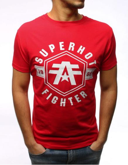 Pánské ELEGANT tričko s potiskem červené