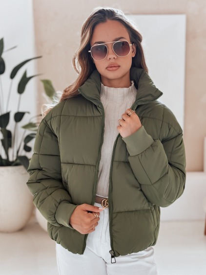 Dámska krátka prešívaná zimná bunda VIBEGIRL, zelená – fotografie produktu 3