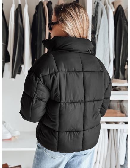 Női rövid steppelt téli kabát VIBEGIRL, fekete