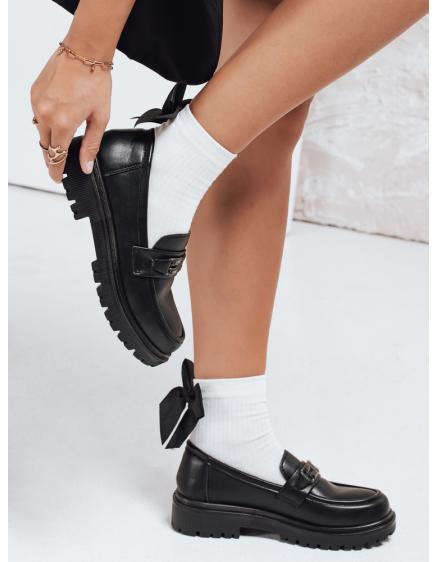 Dámske semišové mokasíny, čierne