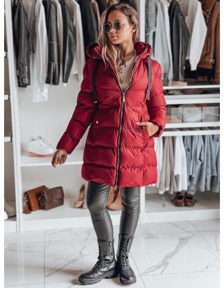 Dámská zimní bunda s kapucí GABRIELLE vínová