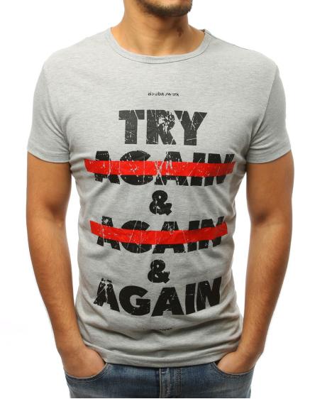 Férfi ELEGANT póló nyomtatott szürke