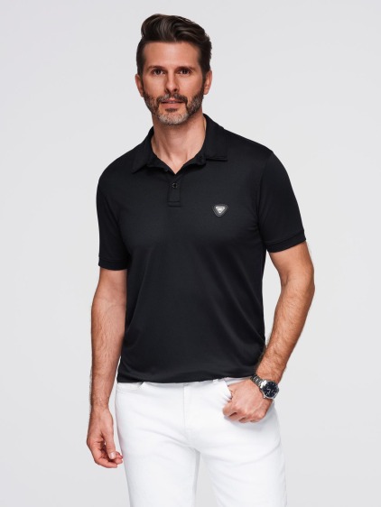 Pánská regular fit polokošile s krátkým rukávem, černá – fotografie produktu 4