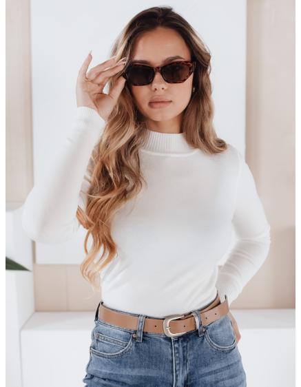 Dámský svetr s polorolákem TARLENA bílý