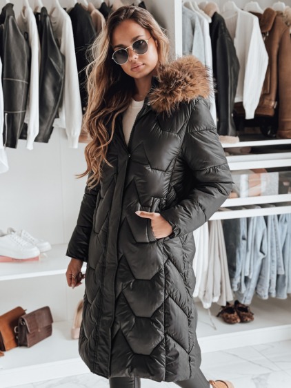 Dámská prošívaná dlouhá bunda WINTERACT černá