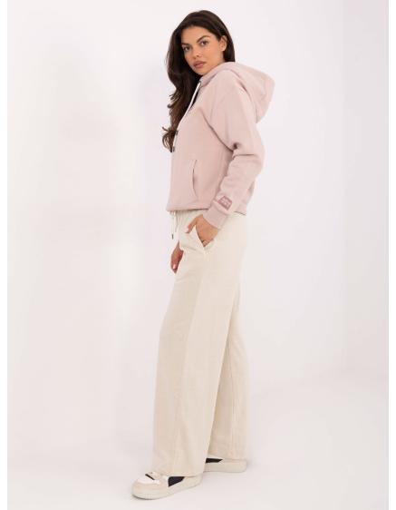Svetlo béžové basic nohavice so širokými nohavicami