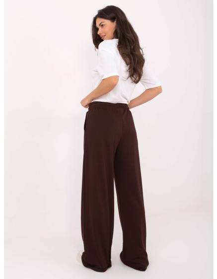 Čokoládové basic dámske nohavice s viskózou