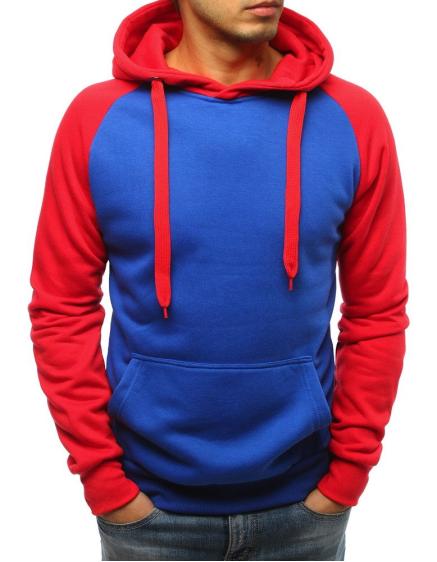 Pánska ELEGANT mikina s kapucňou modrá