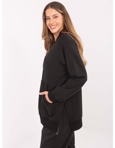 Černá dámská basic mikina oversize střihu