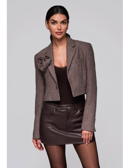 Dámská bunda LW-BLZB-0100 – hnědá