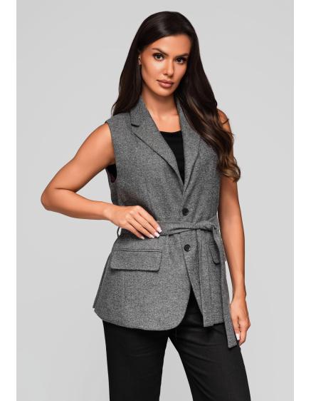 Dámská vesta LW-BLZV-0102 – šedá