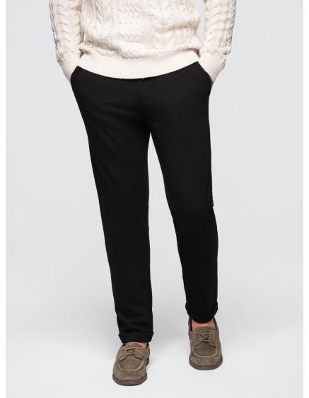 Pánské piké kalhoty s nastavitelným pasem – černé V2 OM-PACP-0283