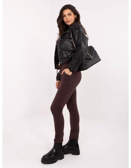 Tmavohnedé tepláky BASIC FEEL GOOD so šnúrkou