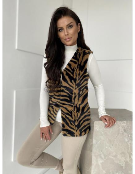 Dámska vesta VLR013 – hnedá