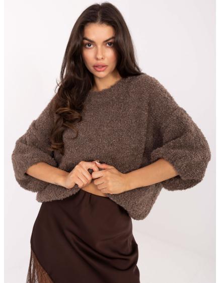 Fango bouclé svetr s 3/4 rukávy