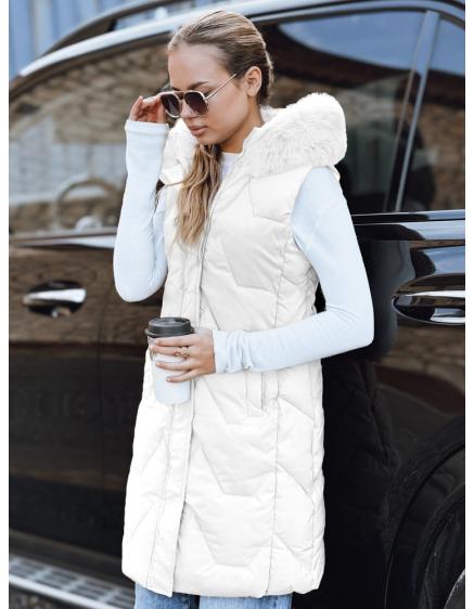 Dámská prošívaná vesta, bílá