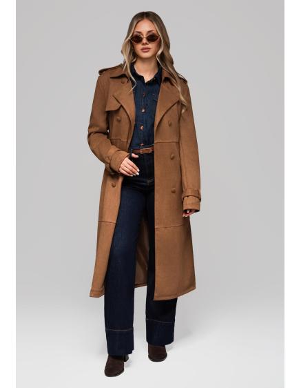 Dámský trenčkot LARICA OW-COLC-0107 v3 – hnědý