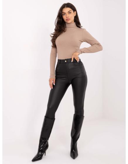 Sötétbarna alap pamut blúz RUE PARIS