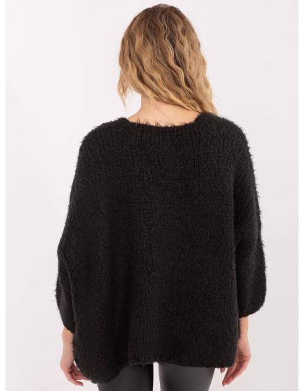 Černý dámský kardigan oversize střihu