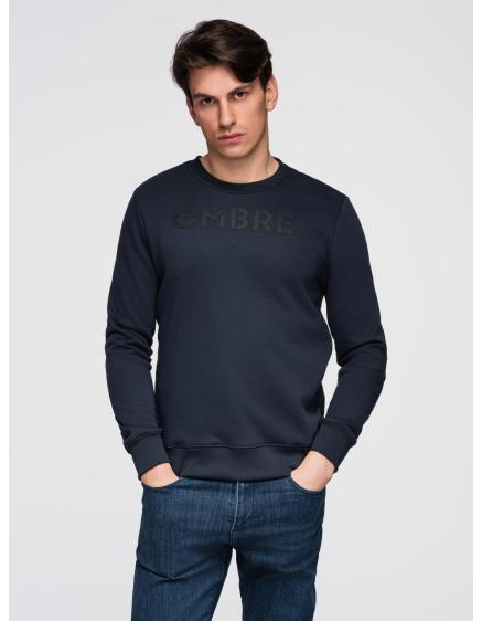 Klasická pánská mikina s nápisem – tmavě modrá V3 B1711