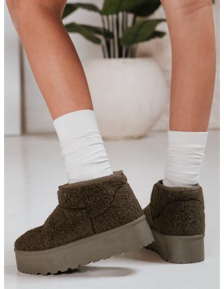 Női hócsizma szőrmével Zöld