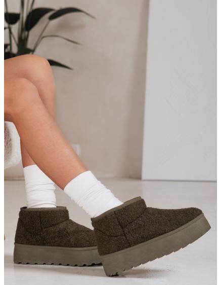 Női hócsizma szőrmével Zöld