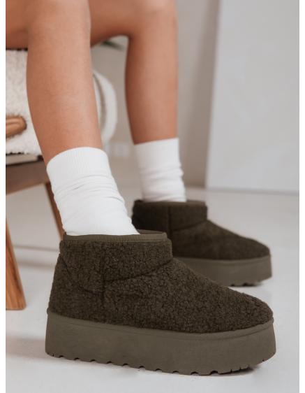 Női hócsizma szőrmével Zöld