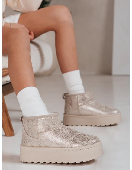 Női hócsizma, velúr bézs