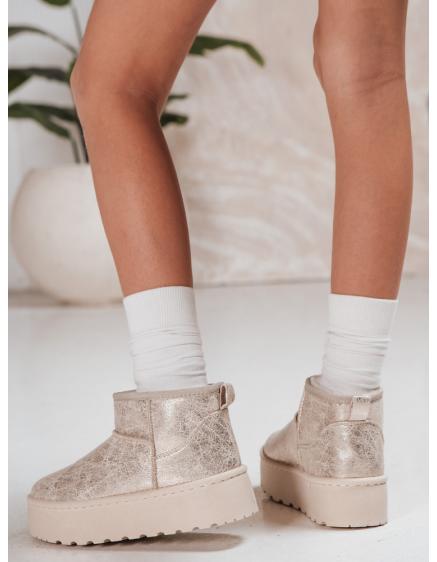 Női hócsizma, velúr bézs