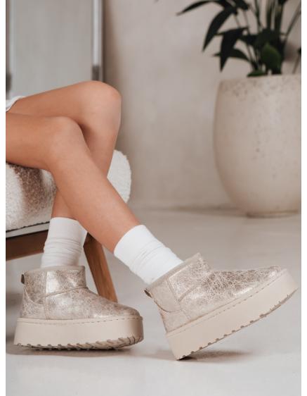 Női hócsizma, velúr bézs