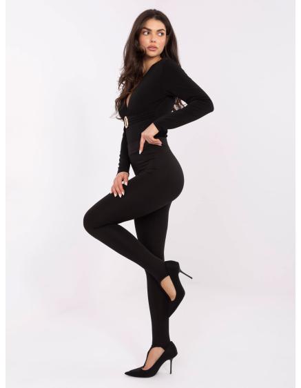 Čierne basic legíny s pútkami na palce