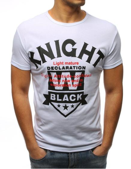 Pánské stylové tričko s potiskem bílý