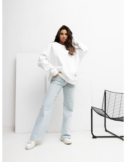 Ecru alap oversized pulóver RUE PARIS