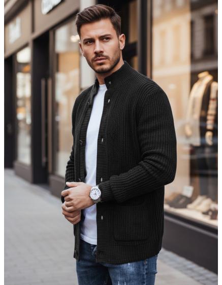 Pánský svetr, kardigan, černý
