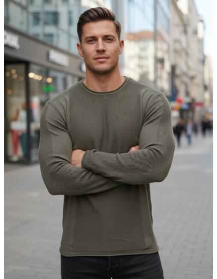 Férfi pulóver, khaki WX2310z