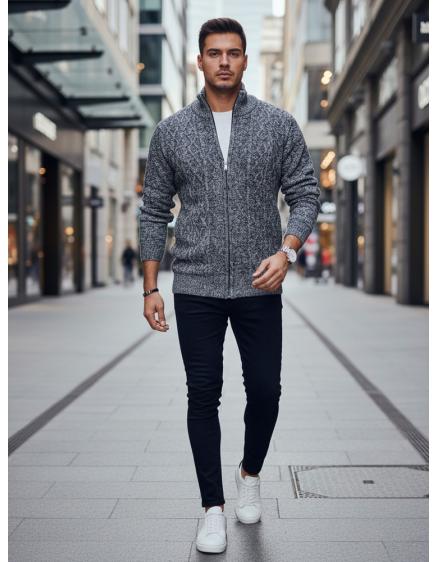 Férfi szürke pulóver