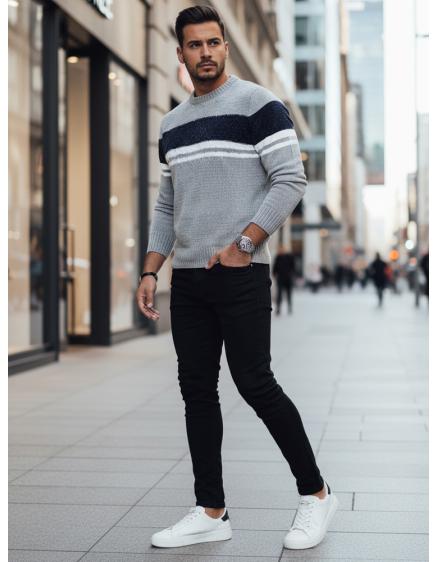 Férfi szürke pulóver