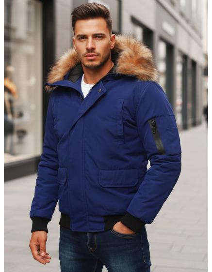 Pánska zimná bunda, tmavomodrá