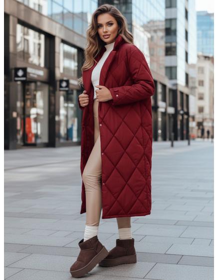 Női téli kabát WARMISSA, steppelt, bordó