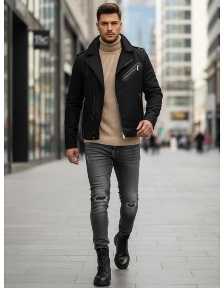 Pánska zimná bunda, čierna